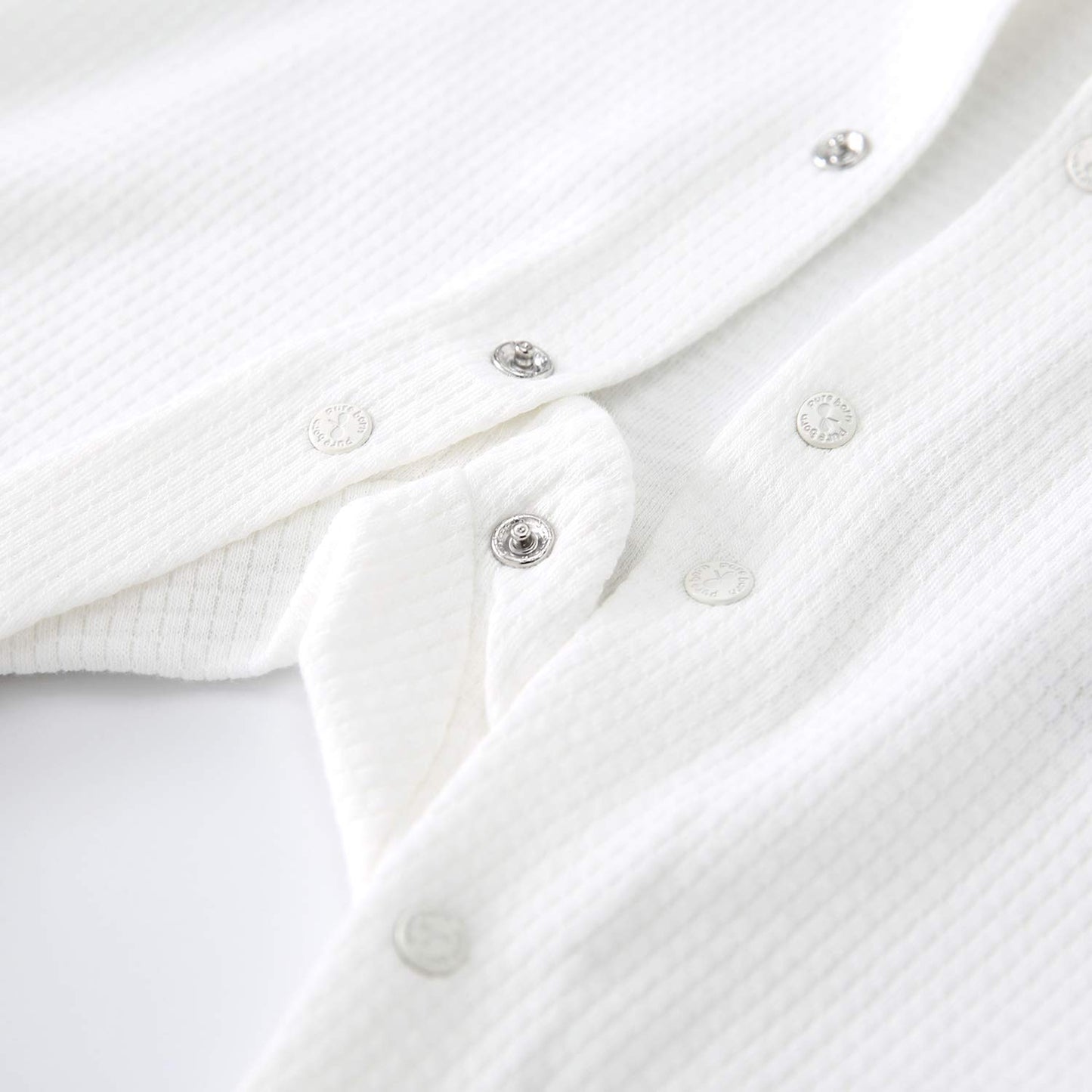 Pureborn Newborn Unisex Baby Boys Girls Spring Fall Romper Jumpsuit - Solid White Long Sleeve Jumpsuit Clothes For Christening B