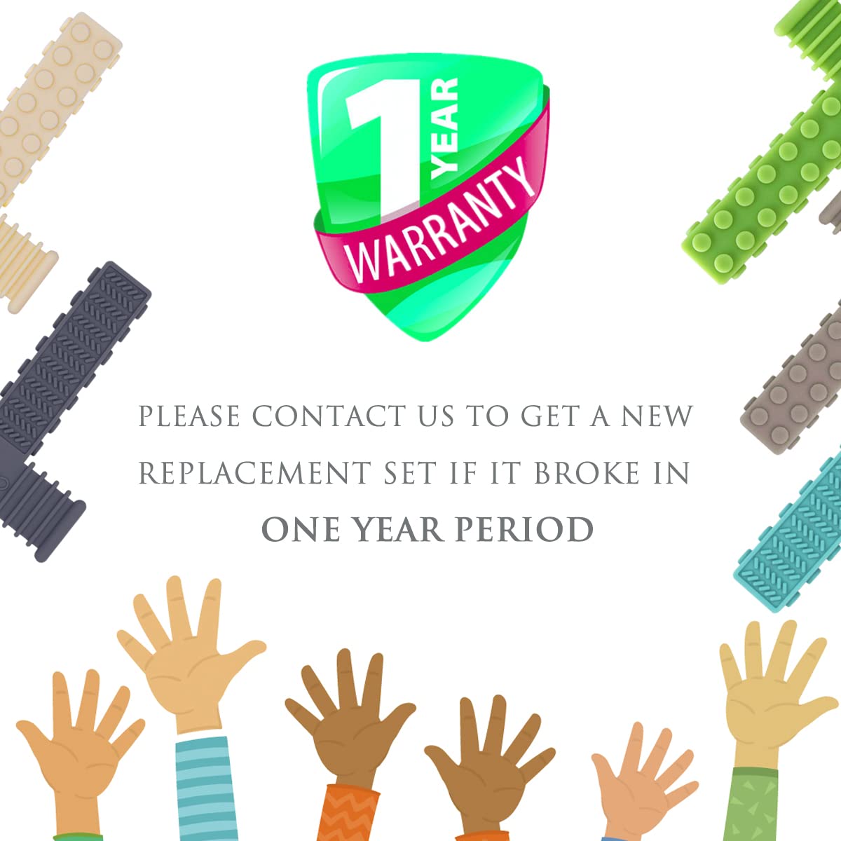 Xtra Tough Sensory Chew Toys for Autistic Children (3-12 Years Old), Teething, Oral Motor Stimulation, ADHD, SPD - Made for Mode