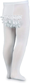Jefferies Socks Baby Girls Microfiber Rhumba Infant And Toddler Tights, White/White, 18-24 Months Us