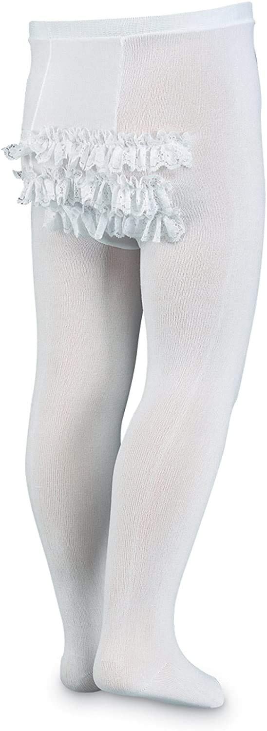 Jefferies Socks Baby Girls Microfiber Rhumba Infant And Toddler Tights, White/White, 18-24 Months Us