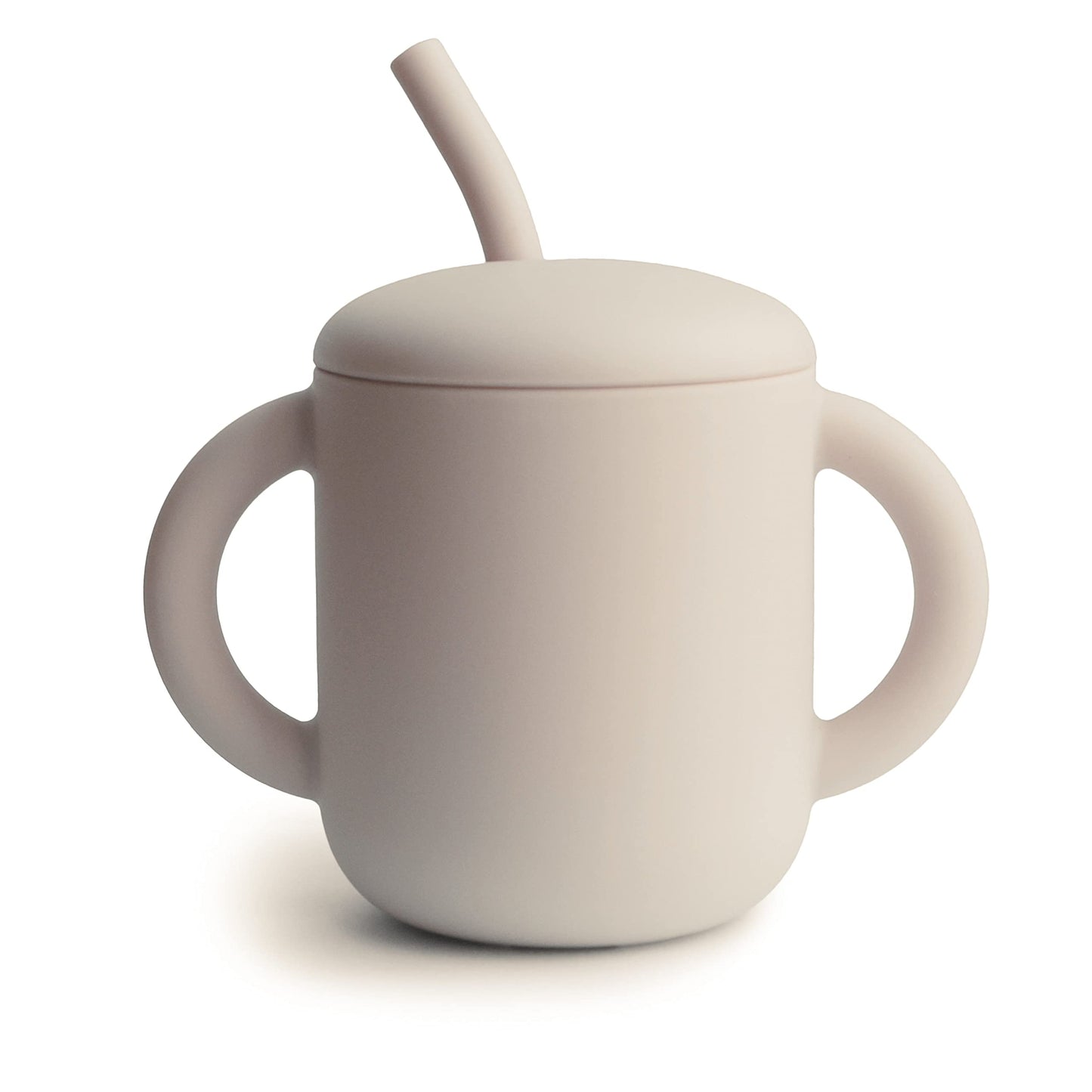 Mushie 100% Silicone Training Cup & Straw For Toddlers | 6 Months+ (Shifting Sand)