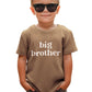 Sanixjoo Big Brother Shirt For Toddler Promoted To Best Big Brother Announcement Baby Boys Summer Short Sleeve Clothes(Brown,2-3