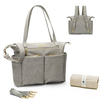 Miss Fong Diaper Bag Tote Baby Bag Leather Diaper Bag Backpack Large Diaper Tote Bag For Girls & Boys Diaper Bag Purse With 11 D