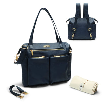 Miss Fong Diaper Bag Tote Baby Bag Leather Diaper Bag Backpack Large Diaper Tote Bag, Diaper Bag Purse With 11 Diaper Bag Organi