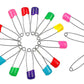 Kinteshun Baby Safety Pins,Kid Secure Clips Diaper Bib Nappy Pin with Safe Lock(50pcs,1.6 inches,7 Assorted Candy Colors)