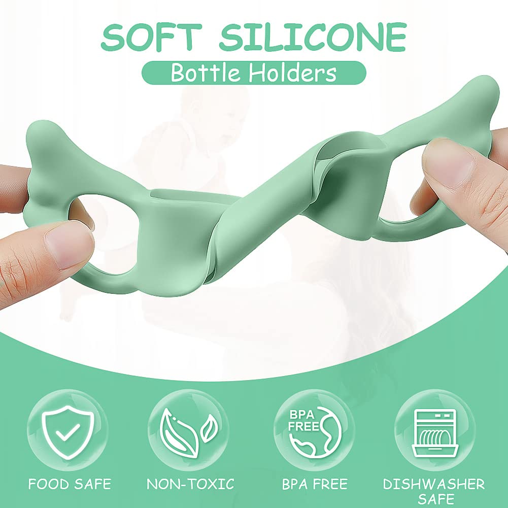Silicone Baby Bottle Handles, 3Pcs Bottle Handles For 2.36-2.76' Wide-Neck Bottles, Baby Bottle Handles Has Easy Grip Handles,