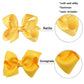 3 Inch Satin Bow For Little Girls - 2 Pcs (Gold)