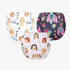 Teeny Weeny Reusable Adjustable Swim Diaper Combo  Pack Of 3 Printed Underpants For Infant Boys & Girls | S | Color 49