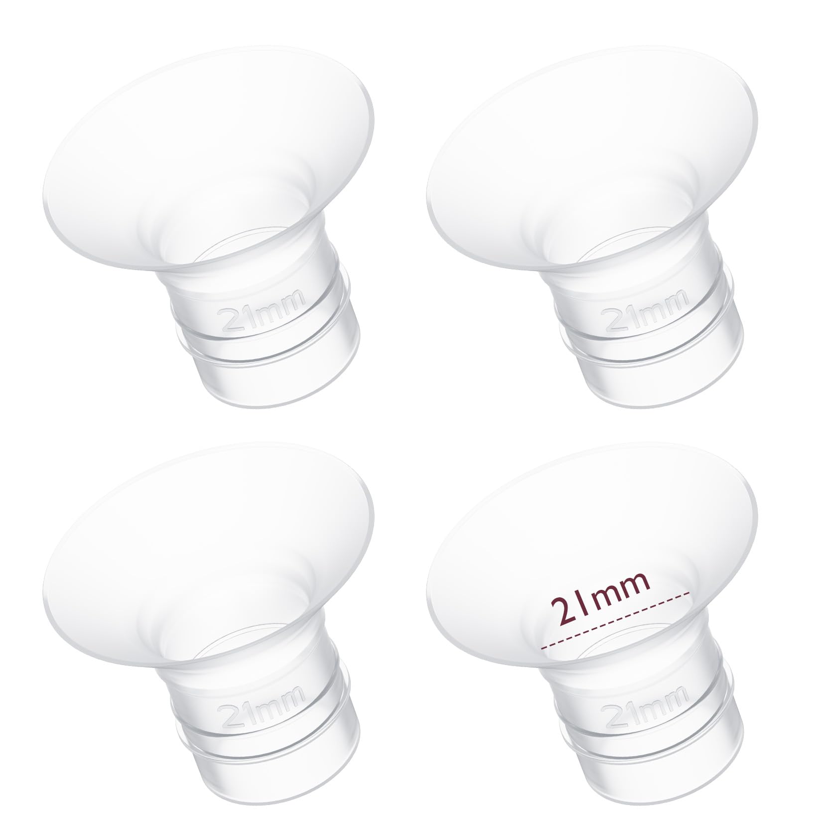 Momcozy Flange Insert 21Mm Compatible With 24Mm Flange/Shield Of Most Pumps, Insert For Breast Pump Replacement Accessories, 4Pc