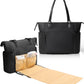 Mominside Neoprene Diaper Bag Tote, Diaper Bag Backpack With Changing Station,14 Pockets Large Capacity Travel Baby Bag For Mom,