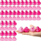 Haooryx 60PCS Macaron Color Miniature Rubber Duckies Mini Pastel Float Ducky Pool Toy Novelty Squeeze Smile Ducks for Kids Birth
