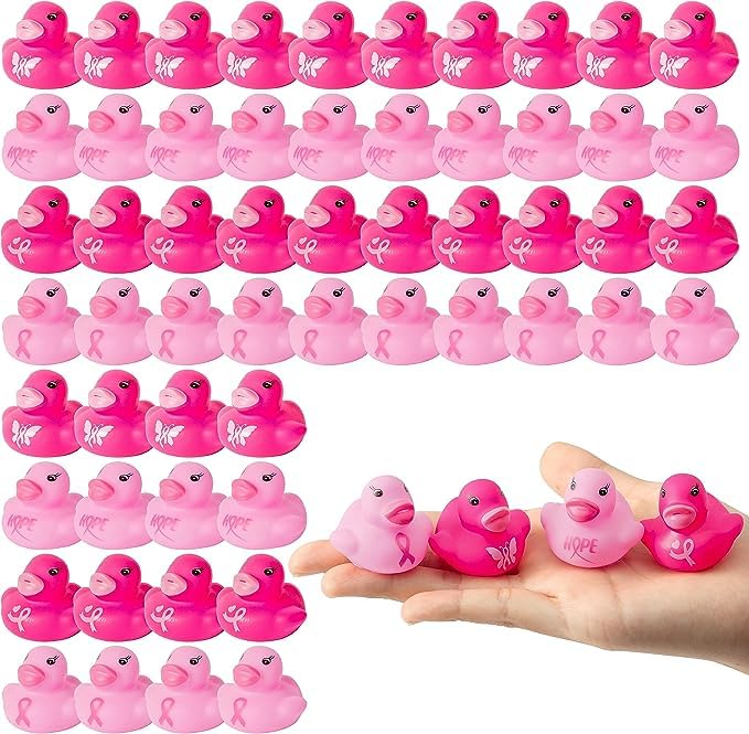 Haooryx 60PCS Macaron Color Miniature Rubber Duckies Mini Pastel Float Ducky Pool Toy Novelty Squeeze Smile Ducks for Kids Birth