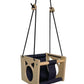 Xsource Montessori Wooden Baby Swing Seat - Indoor Toddler Hanging Chair With Safety Harness -Modern Wood Baby Swing & Wood Swin