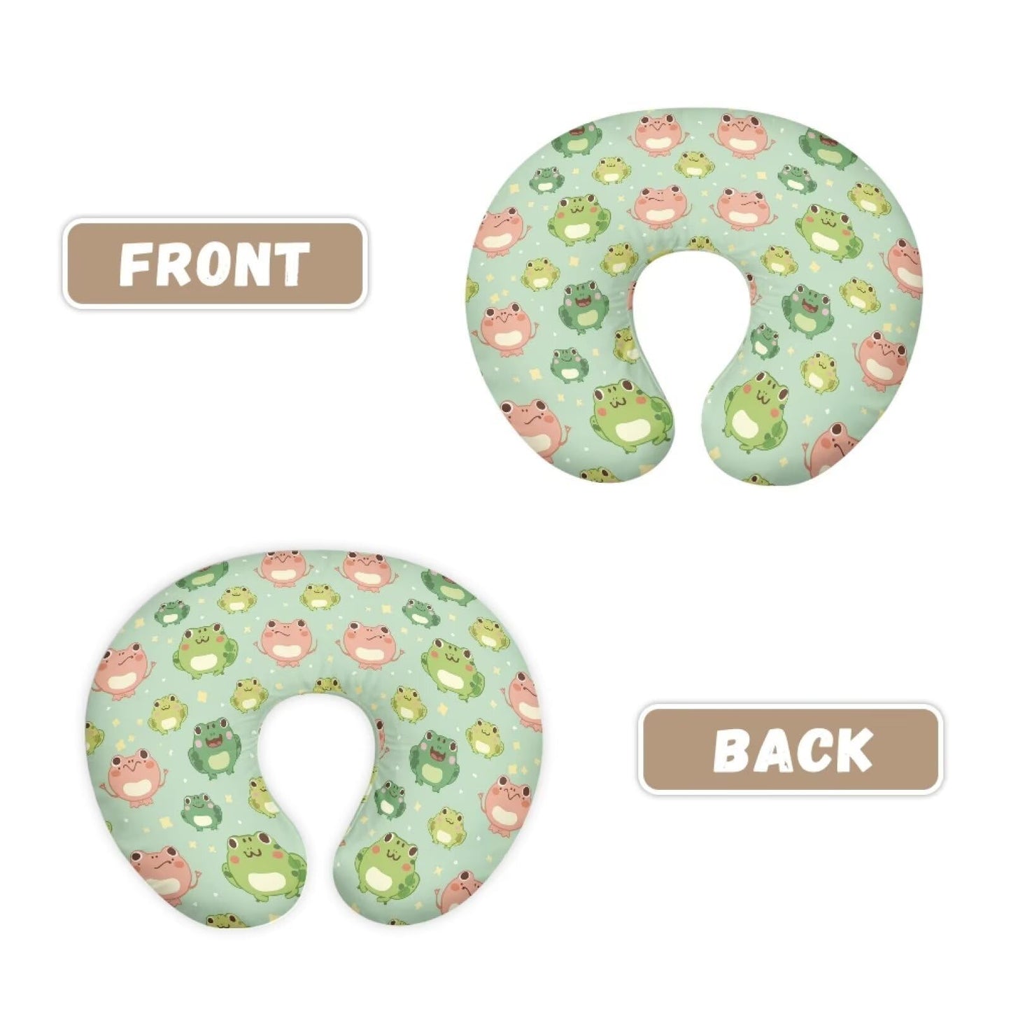 Tongluoye Cute Frog Nursing Pillow Cover For Boy Girl Breastfeeding Pillow Slipcovers Stretchable Newborn U-Shaped Breastfeeding