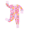 Little Sleepies Baby Girls Pajama, Bamboo Viscose Zippy Pjs, Pink Cookies & Milk, 12-18M