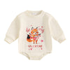 My First Valentines Day Baby Girl Outfit Love Sweatshirt Romper Long Sleeve Bubble Onesie Cute Valentines Day Baby Girl Outfit (