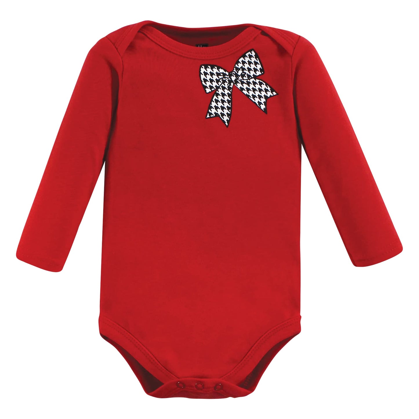 Hudson Baby Unisex Baby Cotton Long-Sleeve Bodysuits, Winter Bows 3-Pack, 0-3 Months