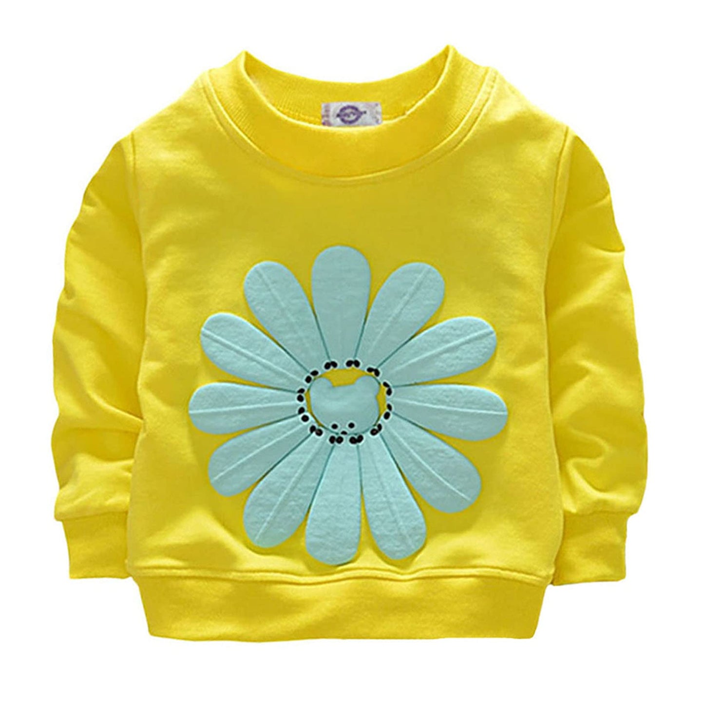 Avidqueen Toddler Baby Girls Sunflower Clothes Set Long Sleeve Top And Pants 2Pcs Outfits Fall Clothes (Age(2T), Yellow)