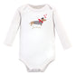 Hudson Baby Unisex Baby Cotton Long-Sleeve Bodysuits, Bonjour Dachshund, 9-12 Months