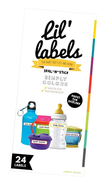 Removeable, Write-On Food Bottle Labels, Write-On, Self-Laminating, Freezer Safe Waterproof Kids Name Labels For Baby Bottles, S
