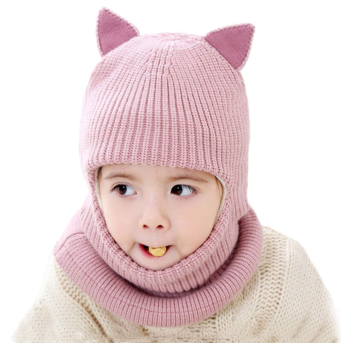 Baby Winter Hat, Toddler Winter Hat, Fleece Lined Girls Boys Infant Winter Hat, Kids Winter Hats Scarf Earflap Hood Skull Caps,