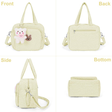 Lushandy Baby Diaper Bag Tote, Cute Mommy Nappy Crossbody Travel Tote Multifunction Storage Bag