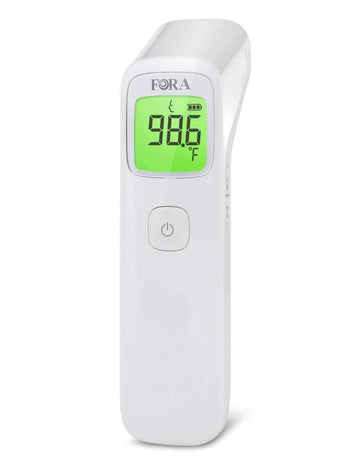 Fora Ir42 Medical Grade Non-Contact Forehead Thermometer, Made In Taiwan. Fever Indicator For Baby And Adults. No Contact With L