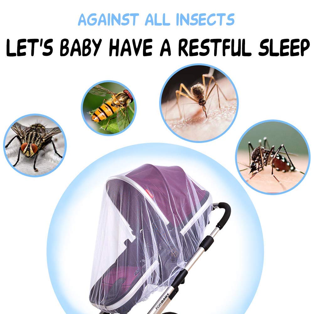 Stroller Mosquito Net,Infant Stroller And Bassinets, Infant Carrier,Breathable With Elastic Netting For Easy Fitting, Portable D