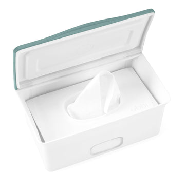 Ubbi Baby Wipes Dispenser With Weighted Plate And Secure Seal, Nursery And Baby Registry Essential To Keep Wipes Fresh, Open Wat