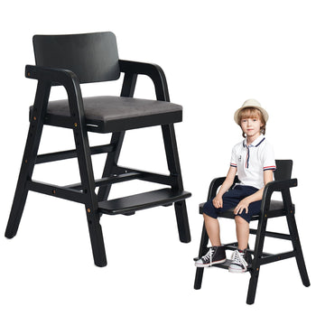 Leesinwing Solid Wood High Chairs For Toddlers,High Chair Grows With Kid For Dining, Study Chair For Children
