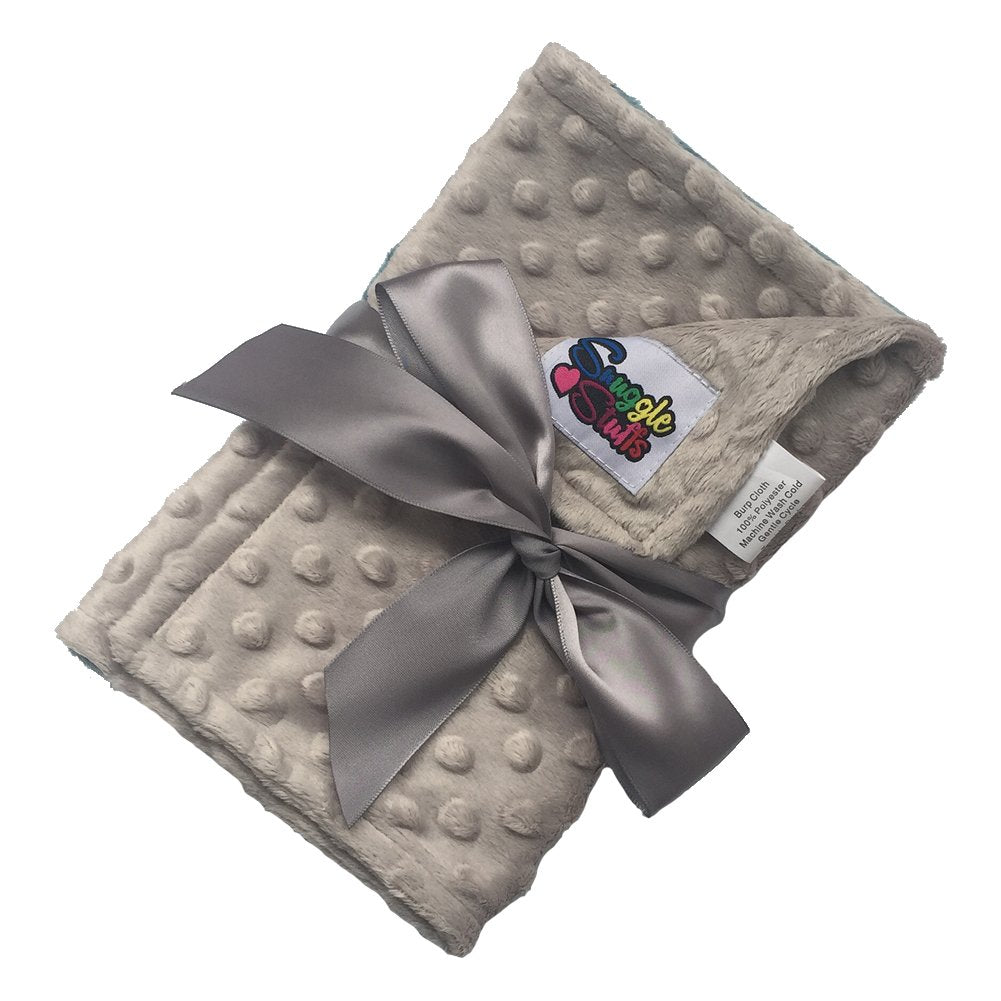 Baby Boys 5 Pack Minky Dot Burp Cloths - Shades Blue