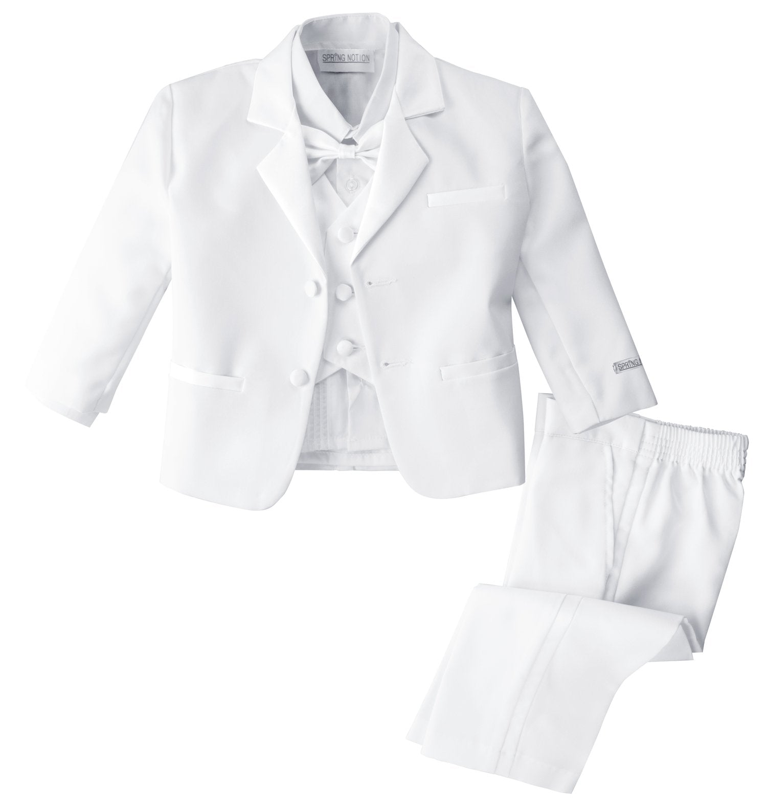 Spring Notion Baby Boys' White Classic Fit Tuxedo Set, No Tail 24M (X-Large)