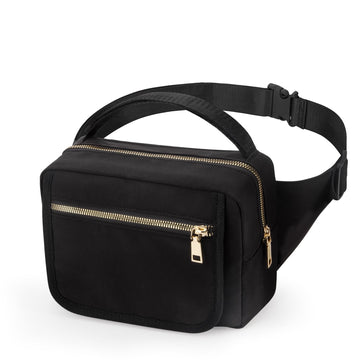 Printe Small Diaper Bag With Portable Changing Pad, Crossbody Fanny Pack With Wipes Pocket For Stroller, Women Waist Bag For Tra
