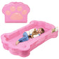 whiffee Foldable Portable Toddler Travel Bed,Toddler Floor Bed with Washable Cover for Kids,Soft and Safe (Pink)