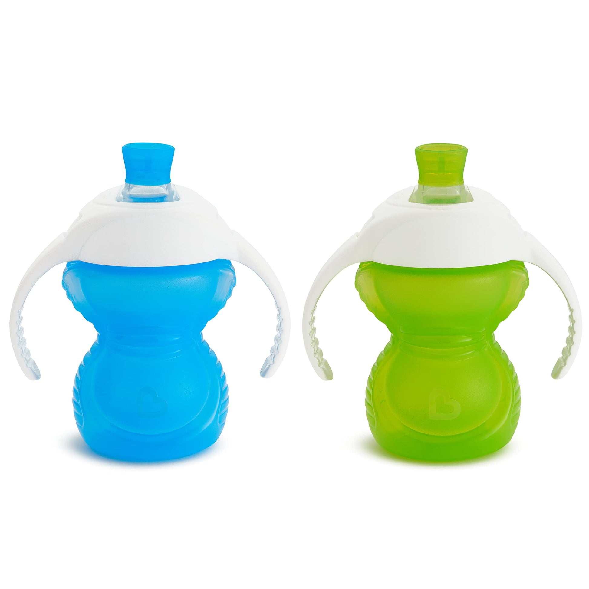 Munchkin Click Lock Bite Proof Trainer Cup, Plastic, 7 Ounce, 2 Pack, Blue/Green