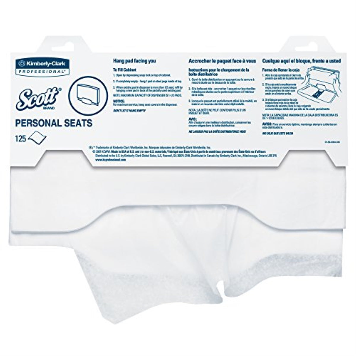 6139638 Scott Toilet Seat Cover Scott Pro Flushable Toilet Seat Covers 1 Rolls 125 Sheet 18 In. (Pack Of 1)