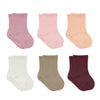 Bistyle Baby Grip Ankle Socks 6 Pairs | Newborn Infant Toddlers Socks Anti-Allergic Cotton | Kids Boys Girls Ankle Socks Multico