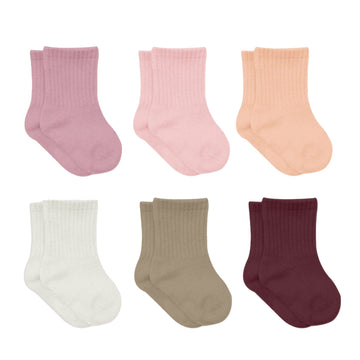 Bistyle Baby Grip Ankle Socks 6 Pairs | Newborn Infant Toddlers Socks Anti-Allergic Cotton | Kids Boys Girls Ankle Socks Multico