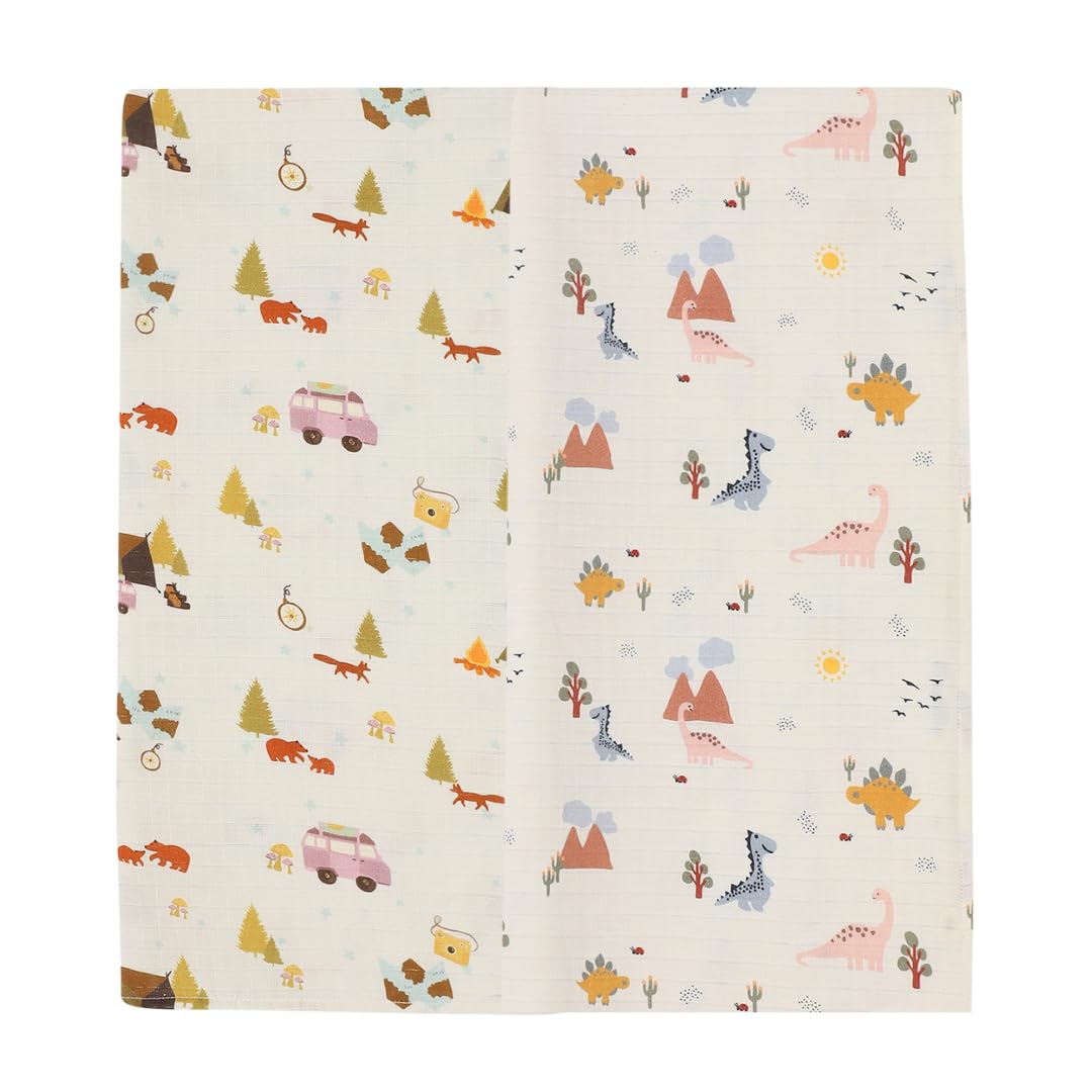 DULAAR Organic Muslin Swaddle Wrap Pack of 2 for Newborns, Baby & Infants | Super Soft Blanket Made of 100% Cotton (1 Meter x 1 