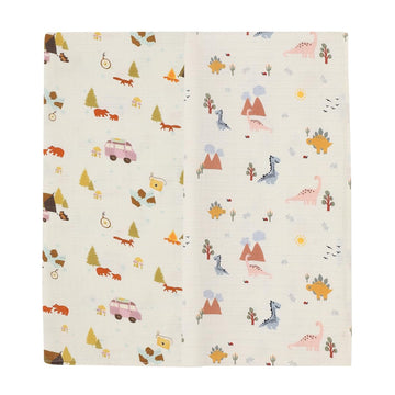 DULAAR Organic Muslin Swaddle Wrap Pack of 2 for Newborns, Baby & Infants | Super Soft Blanket Made of 100% Cotton (1 Meter x 1 