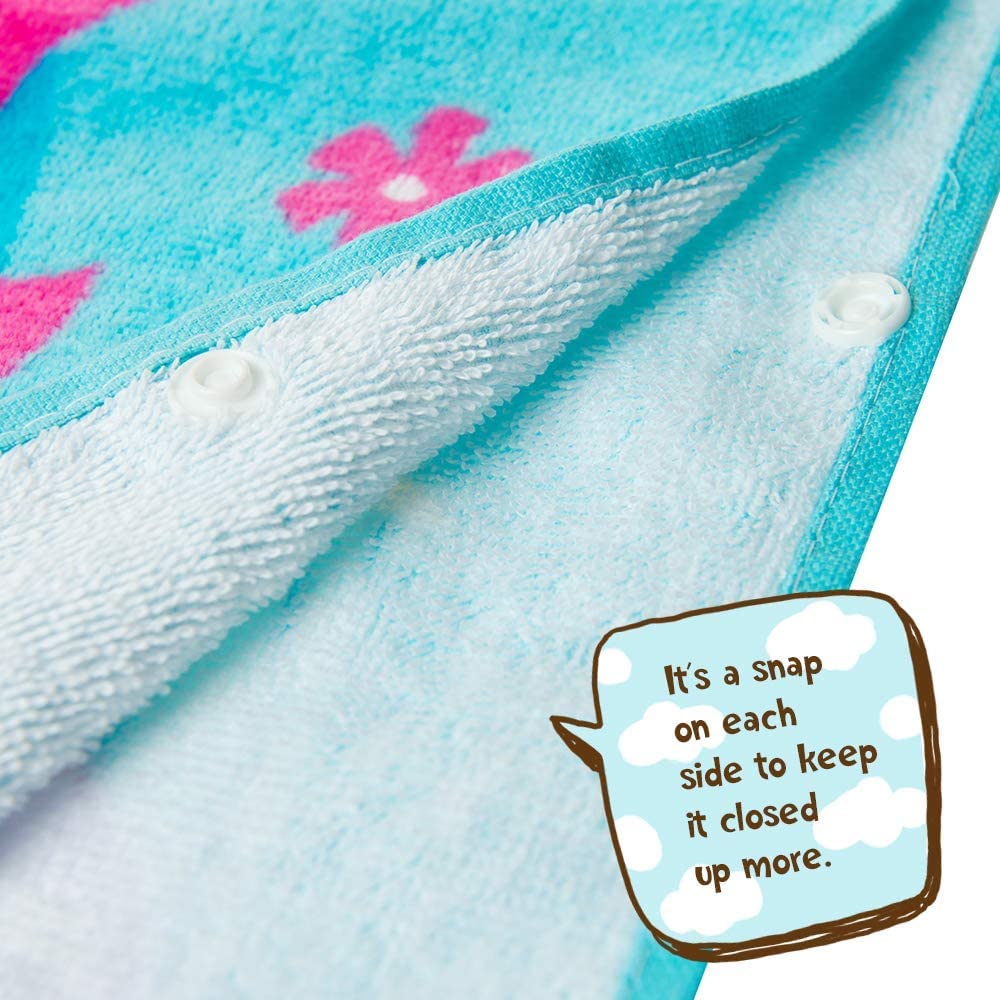 Toddler Hooded Beach Towel Coverup Cape Kids 100% Cotton Soft Quick Dry Absorbent Use For Swim Pool Bath Poncho Towels For 2 To
