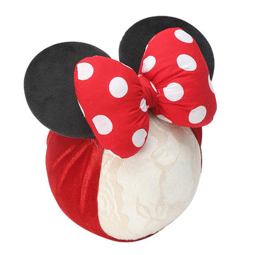 Jiahang Baby Girl Mouse Ears Headwrap With 3D Polka Dot Bow, Wide Velvet Turban Hairband, Fashion Hair Bow Headband For Toddler,