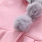Urtrend Baby Girl'S Toddler Winter Coat Jacket Outerwear Ears Hoodie(Tag 8/80,Pink)