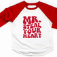 Toddler Boys Valentine'S Day Shirt Mr Valentines Sunglasses Graphic Cotton Outfit Casual 3/4 Raglan Sleeve Tee Tops (4-5T, Red5)