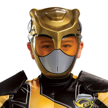 Gold Ranger Outfit For Kids, Beast Morphers Power Ranger Costume, Muscle Padded Character Jumpsuit, Child Size Medium (7-8)