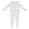 Zebra Footie For Baby - 95% Viscose From Bamboo, 5% Spandex - Soft Newborn Sleepwear, Baby Pajamas, Unisex Baby Clothes, Zipper