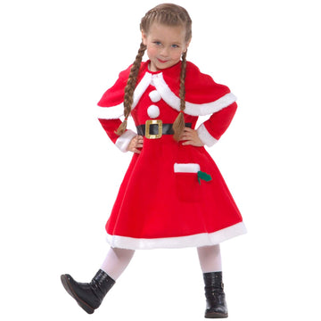 Morph Santa Costume Girls, Mrs Claus Costume For Kids, Mrs. Claus Costume For Girls, Mrs Claus Dress Girls, Santa Dress Girls La