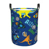 Pevtufa Dinosaur In Space Foldable Laundry Basket Organizer,Fabric Clothes Toy Storage Basket Nursery Hamper Storage Bin For Hou