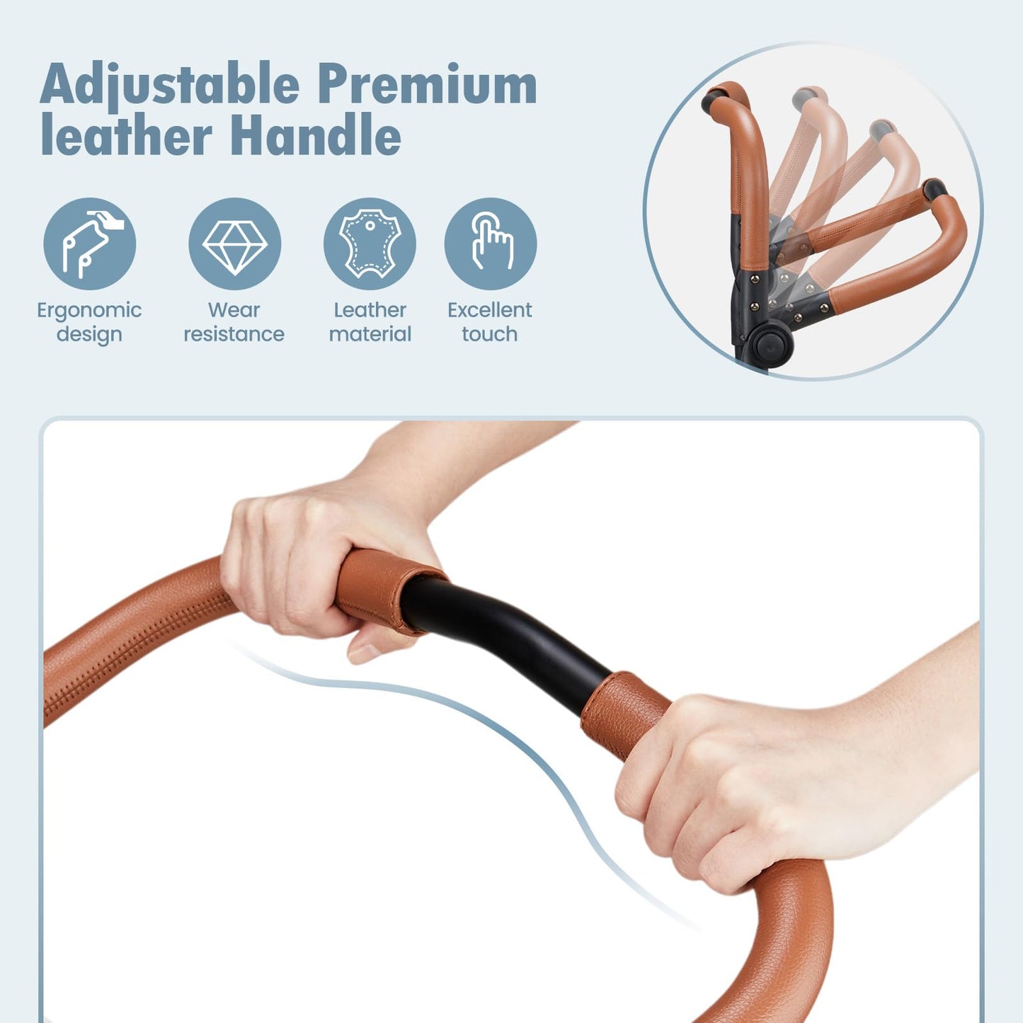 Ztdm Wagon Stroller For 2 Kids, High Seat & 5 Point Harness, Foldable All-Terrain Wagon For Toddler With Canopy, Parent Organize