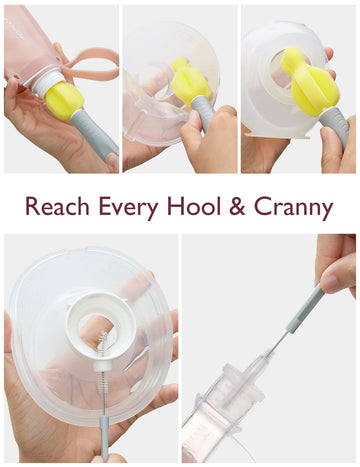 Momcozy Cleaning Brush Kit Compatible With Momcozy Wearable Breast Pump. Original M5 Replacement Accessories, 1 Pack